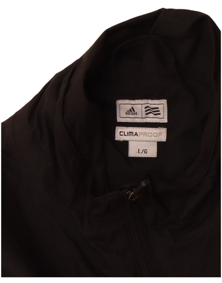 Adidas Herren Clima Proof Trainingsanzug Top Jacke Large Schwarz