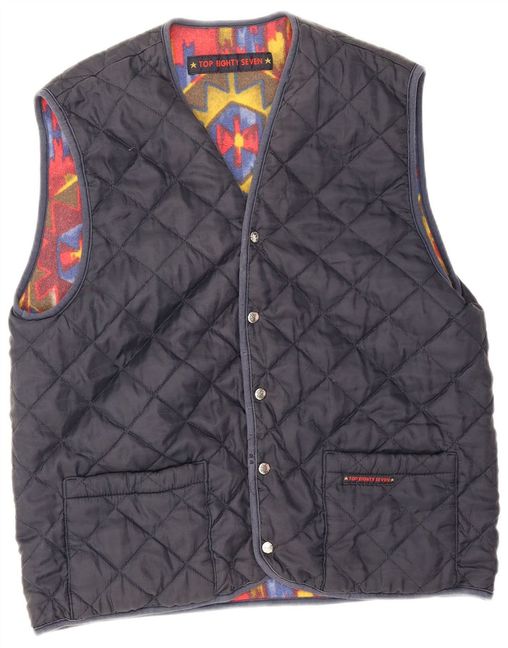 Vintage Herren Wendeweste UK 38 Mittelrot Geometrisch