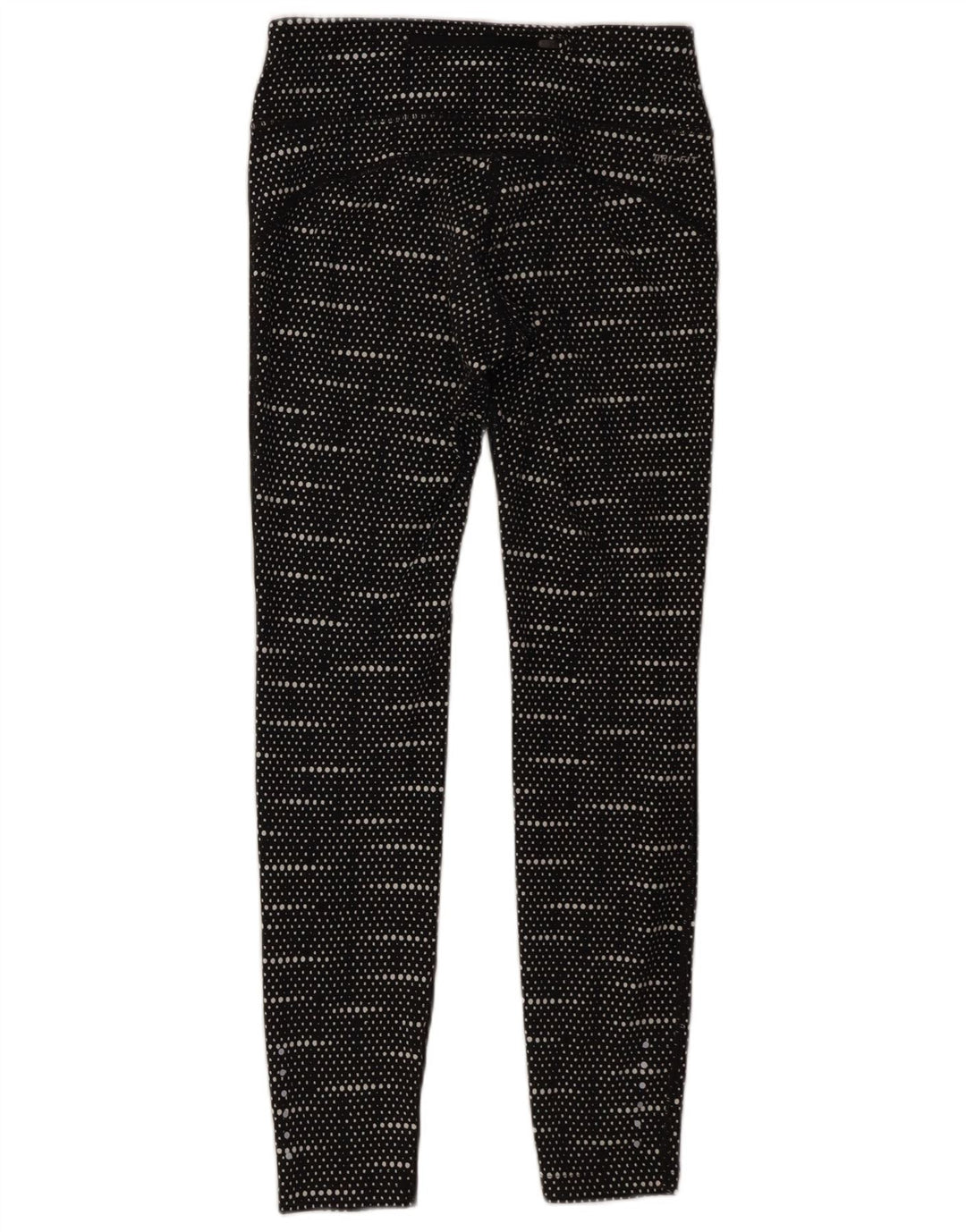 Nike Damen Dri Fit Leggings UK 10 Small Schwarz Gepunktet