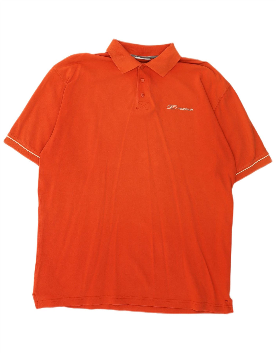 REEBOK Herren Poloshirt XL Orange Baumwolle