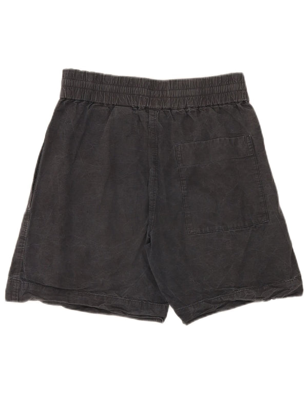 Cos Damen-Shorts mit weitem Bein, lässig, Größe S, W27, graue Baumwolle