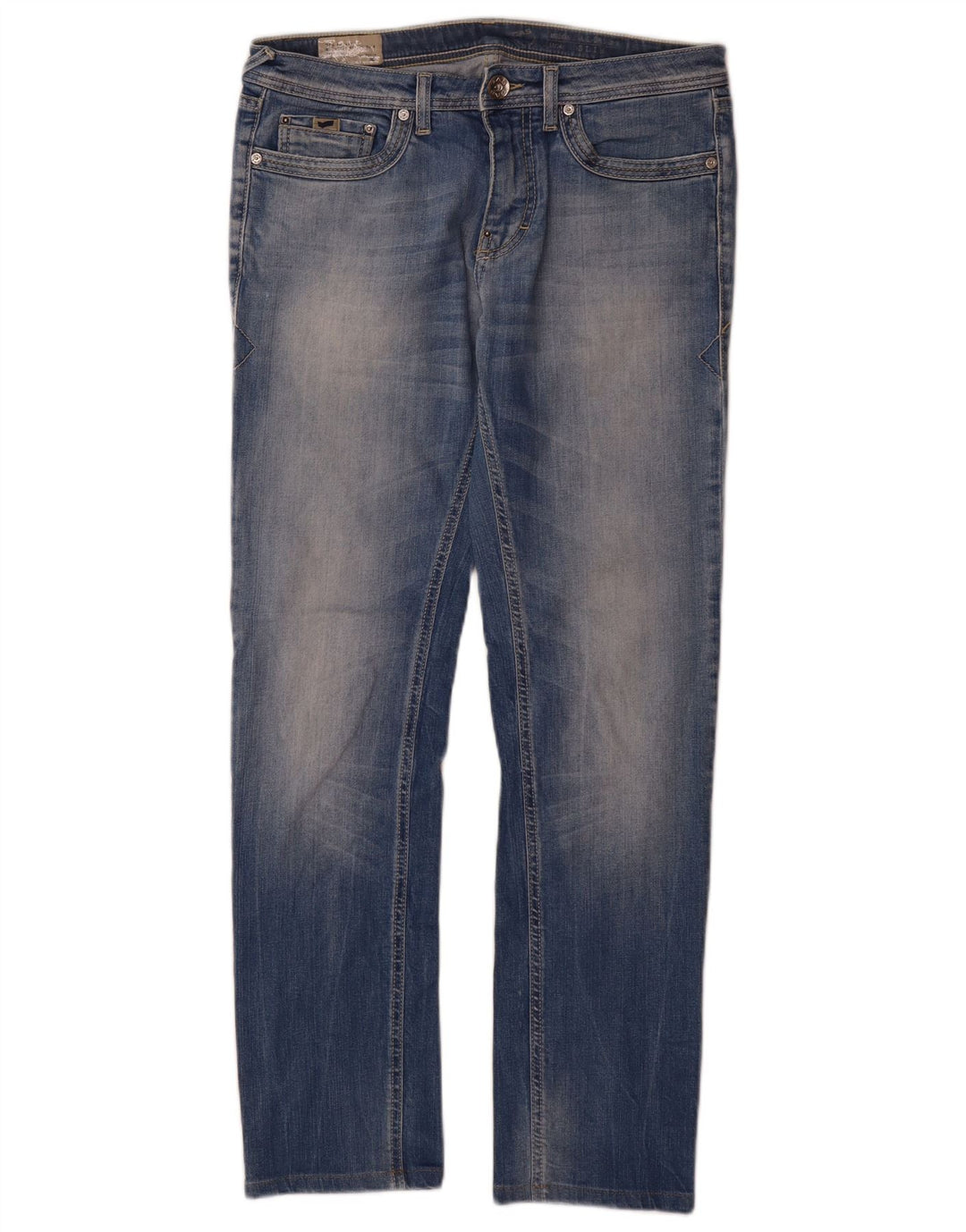 Gas Herren Slim Jeans W32 L32 Blaue Baumwolle