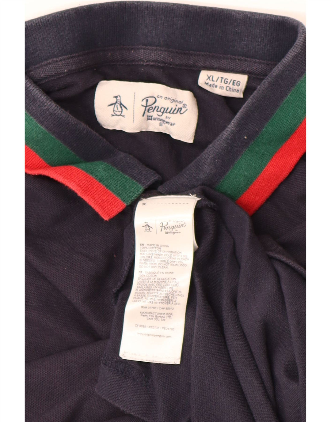 PINGUIN Herren Poloshirt XL Marineblau Baumwolle