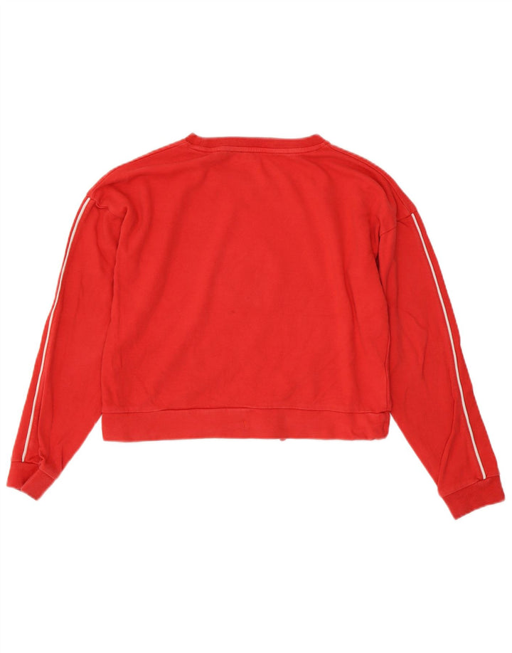 Jack Wills Damen-Sweatshirt mit übergroßem Grafik-Crop-Sweatshirt, Gr. 8, Rot