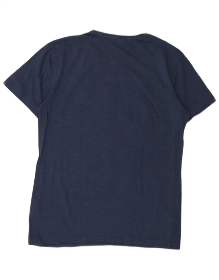 Gaudi Herren-T-Shirt mit Grafik, groß, marineblau, Baumwolle