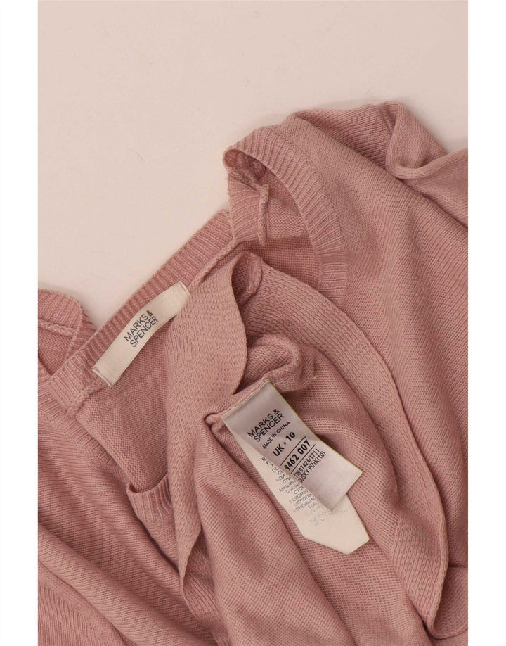 Marks & Spencer Damen Tunikakleid UK 10 Small Rosa Acryl