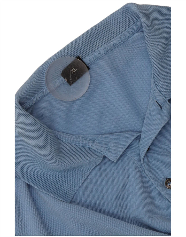 HUGO BOSS Herren Poloshirt XL Blaue Baumwolle