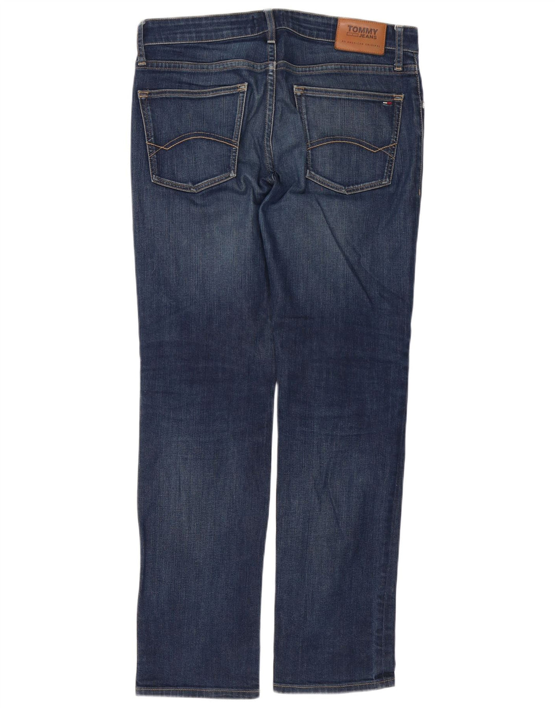 Tommy Hilfiger Herren Straight Jeans W34 L32 Blaue Baumwolle