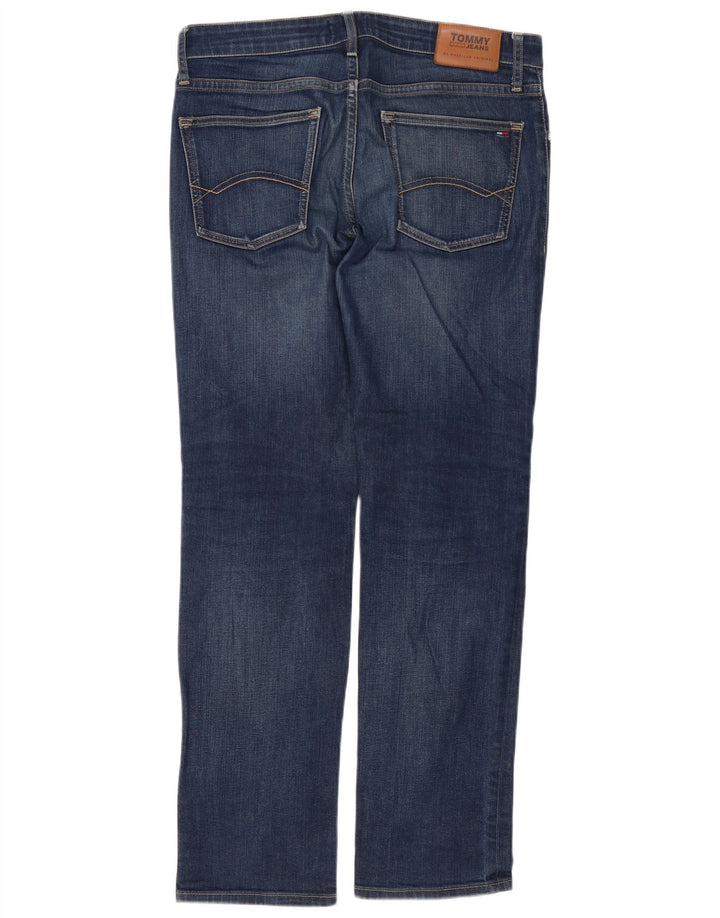 Tommy Hilfiger Herren Straight Jeans W34 L32 Blaue Baumwolle