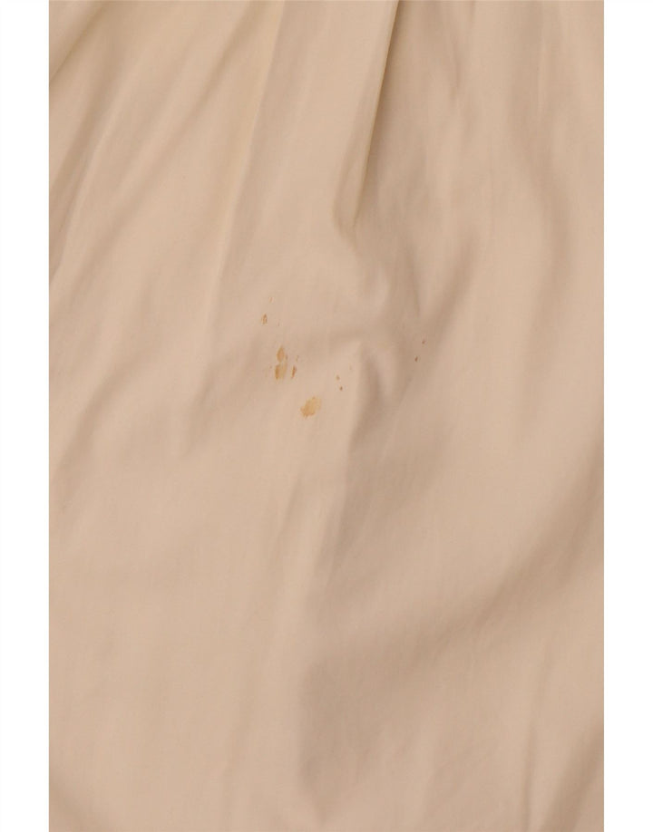 BURBERRY Damen ärmelloses Militärhemd UK 14 Large Off White Cotton