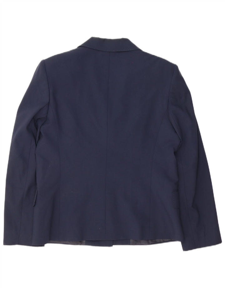 Gianfranco Ferre Damen 3-Knopf-Blazerjacke UK 14 Large Marineblau