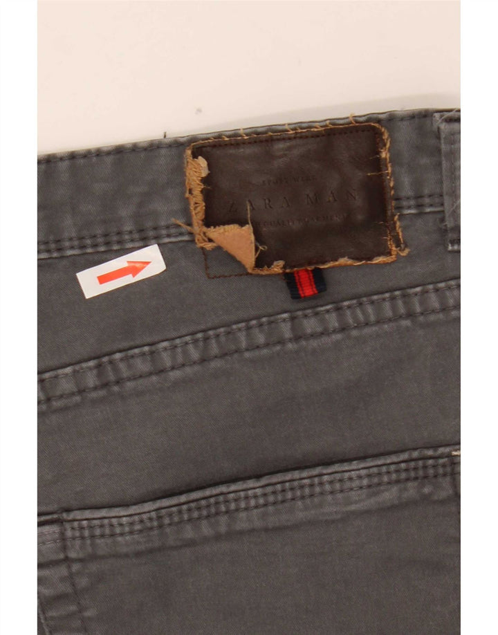 Zara Herren Slim Jeans EU 44 Large W34 L29 Graue Baumwolle