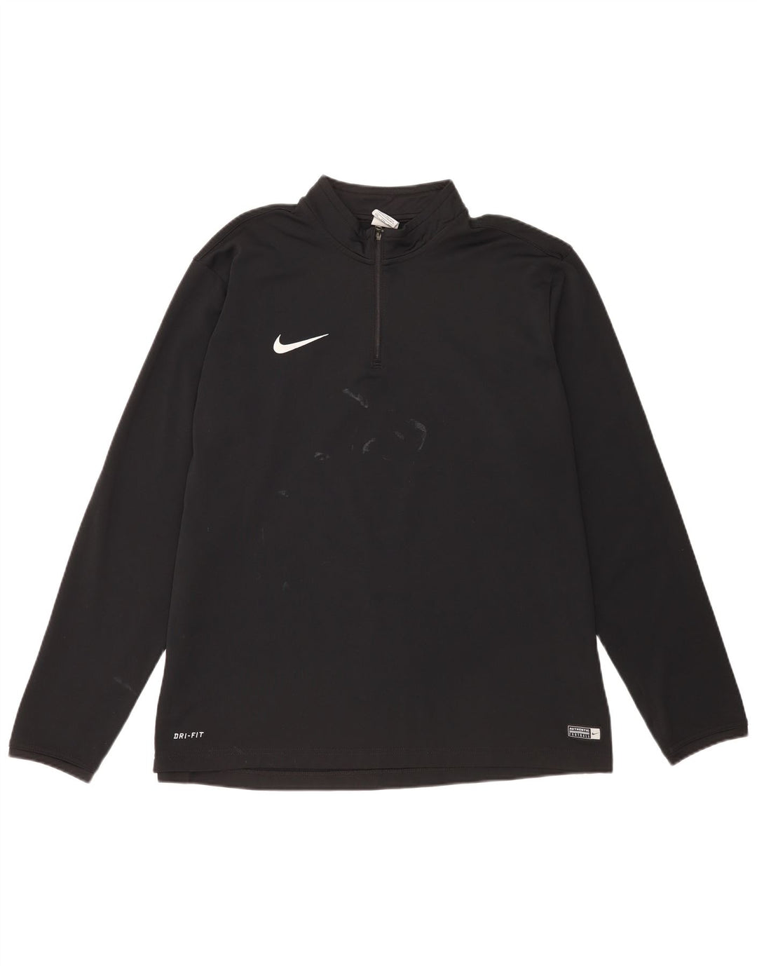 Nike Herren Dri Fit Zip Neck Pullover Trainingsanzug Top 2XL Schwarz Polyester