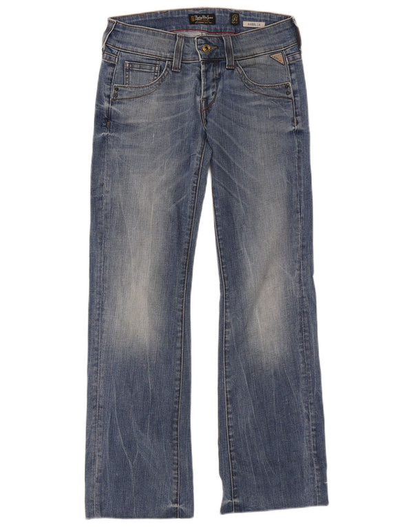 Replay Damen Rabbler Bootcut Jeans W25 L32 Blaue Baumwolle