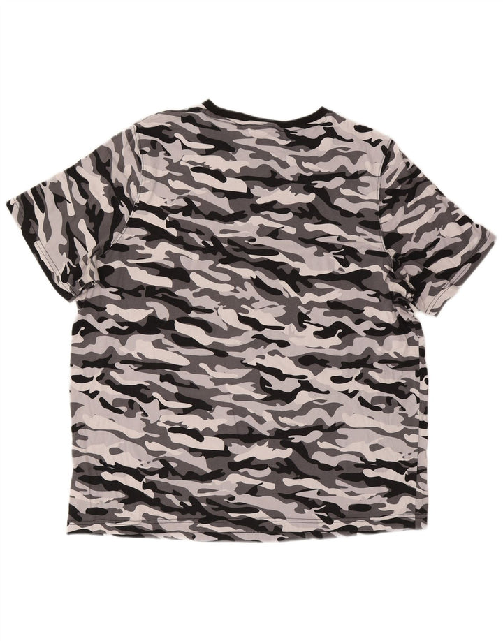 PUMA Herren T-Shirt Top 2XL Grau Camouflage Baumwolle
