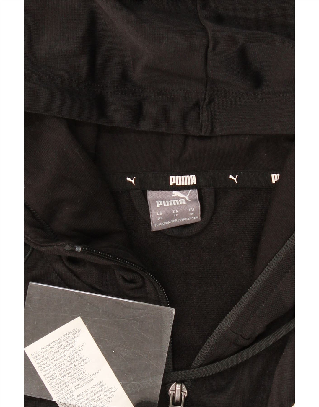 PUMA Herren Zip Hoodie Pullover XS Schwarz Polyester