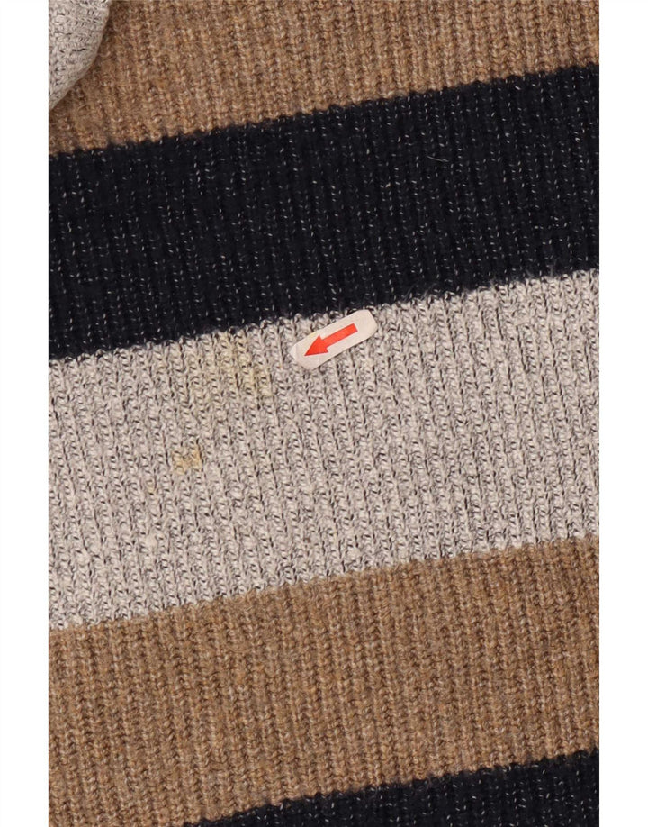 Marks & Spencer Herren-Pullover mit Rundhalsausschnitt, Größe L, Grau, Farbblock