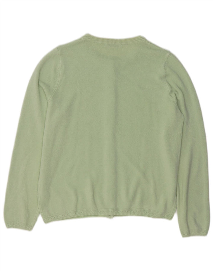 MARKS & SPENCER Klassischer Damen-Cardigan-Pullover UK 12 Mittelgrünes Acryl