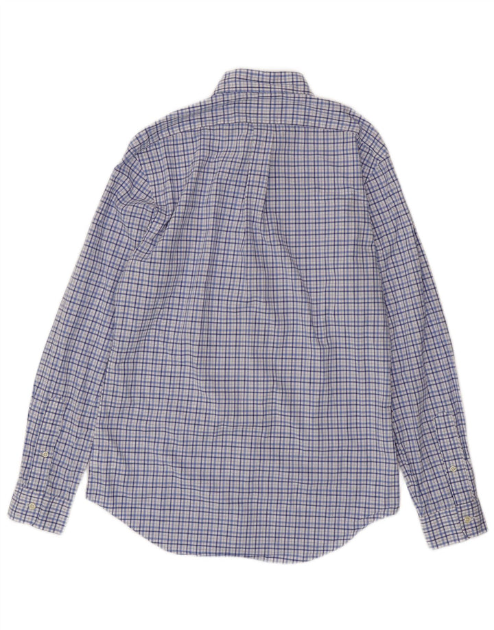 Ralph Lauren Slim-Fit-Hemd für Herren aus mittelblauer Karo-Baumwolle