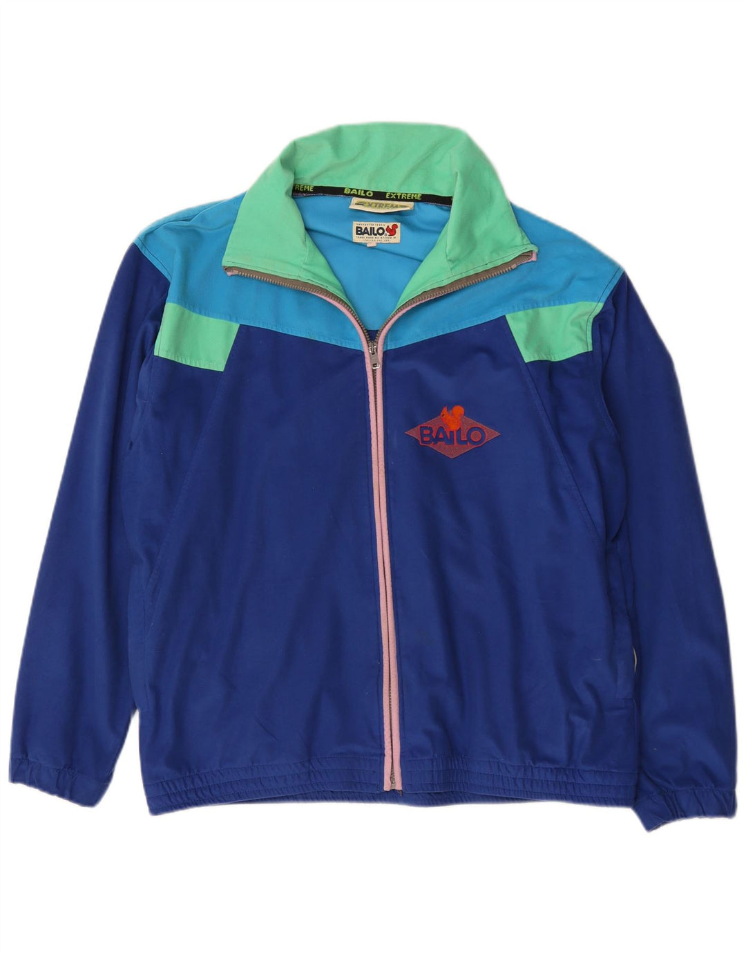 Bailo Herren-Trainingsanzug-Top-Jacke IT 54 XL Blaues Colourblock-Polyester