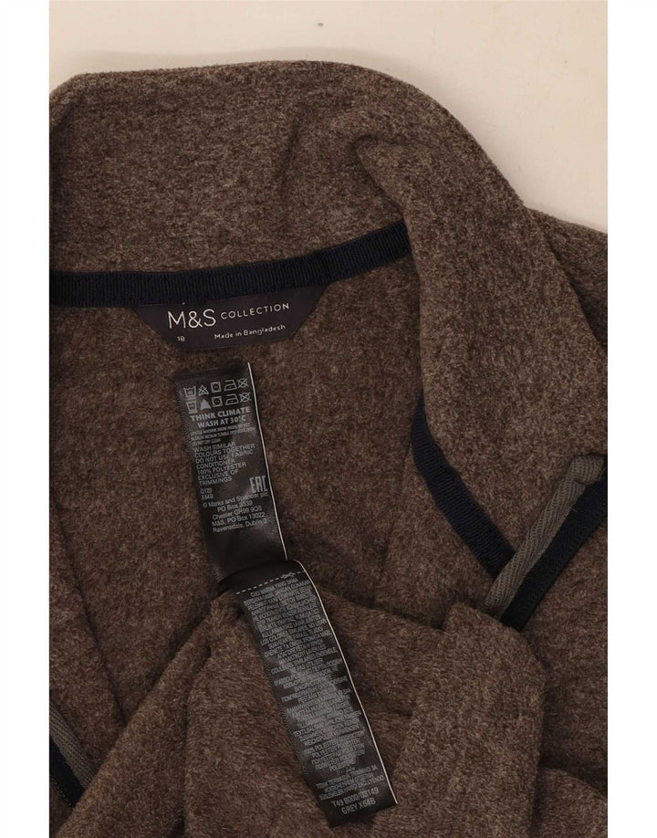 Marks & Spencer Damen Fleecejacke UK 18 XL Braun Polyester