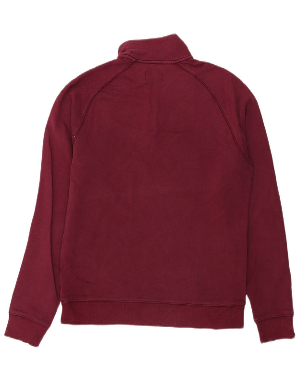Farah Herren-Sweatshirt mit Reißverschluss, XS, burgunderrote Baumwolle
