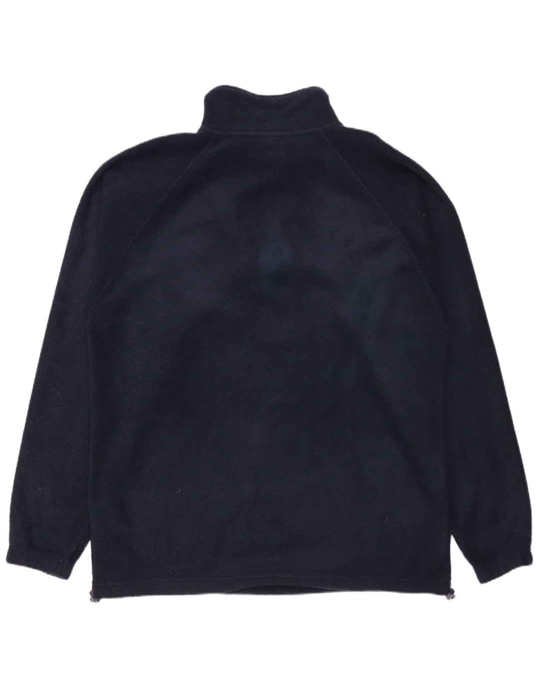 Kappa Herren-Fleecepullover mit Reißverschluss am Hals, groß, marineblaues Polyester