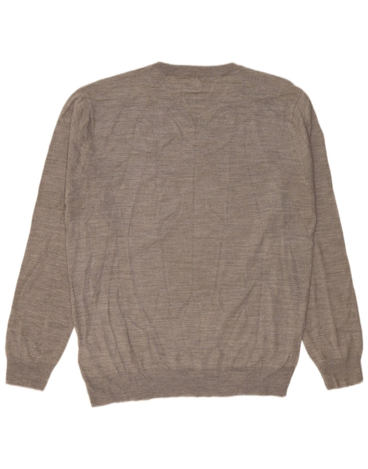 Pierre Cardin Herren-Pullover mit V-Ausschnitt, großes graues Acryl