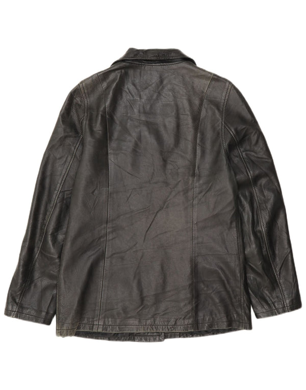 Vintage Damen Lederjacke UK 14 Medium Schwarz