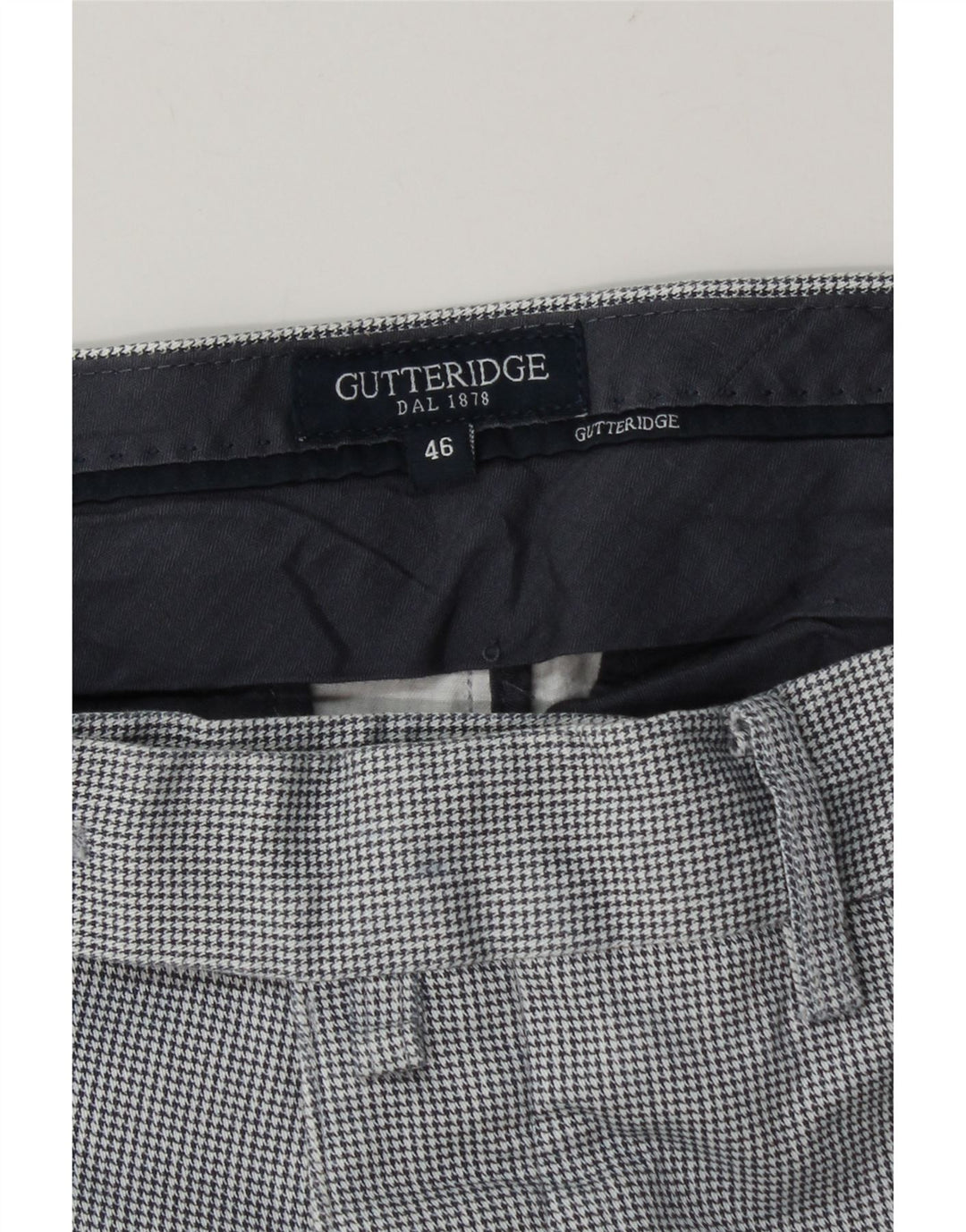 Gutteridge Herren Skinny Anzughose IT 46 Small W32 L32 Blauer Hahnentritt