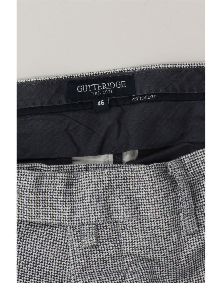 Gutteridge Herren Skinny Anzughose IT 46 Small W32 L32 Blauer Hahnentritt
