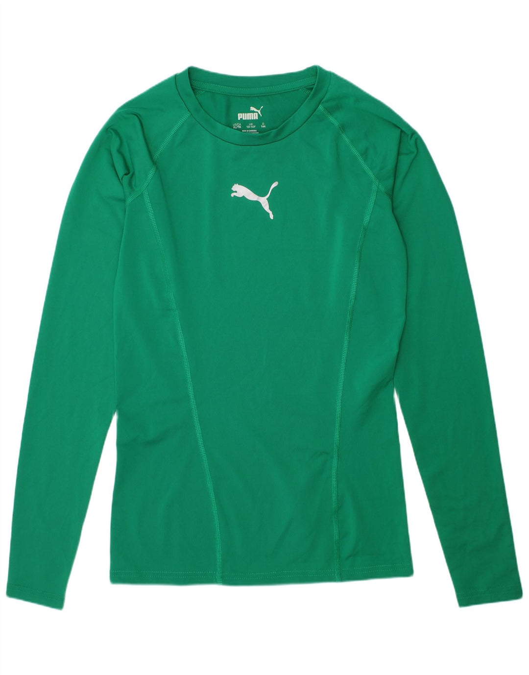 PUMA Mädchen Top Langarm 13-14 Jahre Grün Polyester