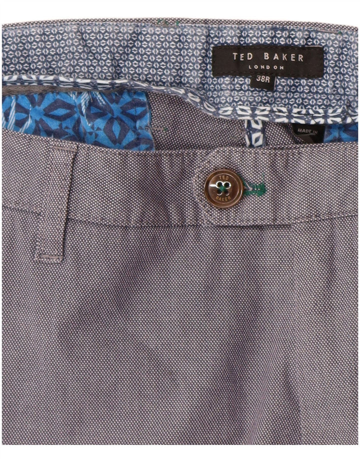 Gerade Chino-Hose für Herren von Ted Baker, W38, L30, Blau, Baumwolle