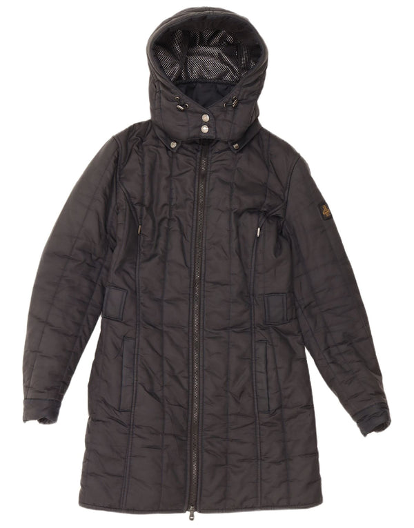 REFRIGIWEAR Wattierter Damenmantel mit Kapuze, UK 14, mittelblau, Polyamid