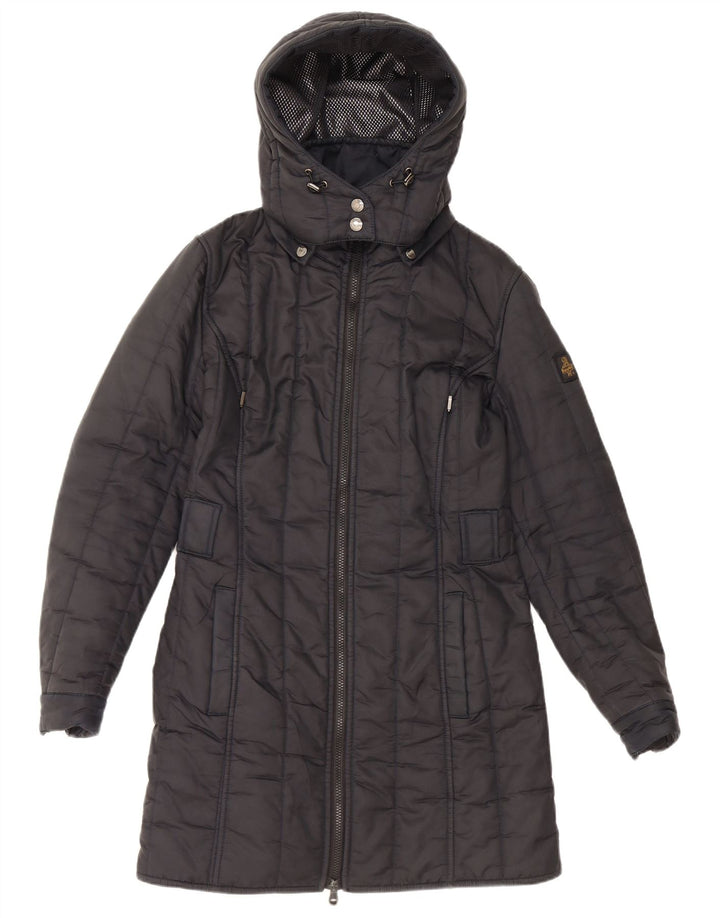 REFRIGIWEAR Wattierter Damenmantel mit Kapuze, UK 14, mittelblau, Polyamid
