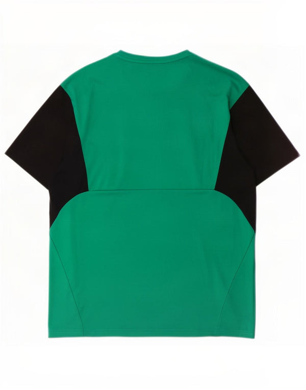 Puma Herren Cliftonville FC T-Shirt-Oberteil, großes grünes Farbblock-Polyester