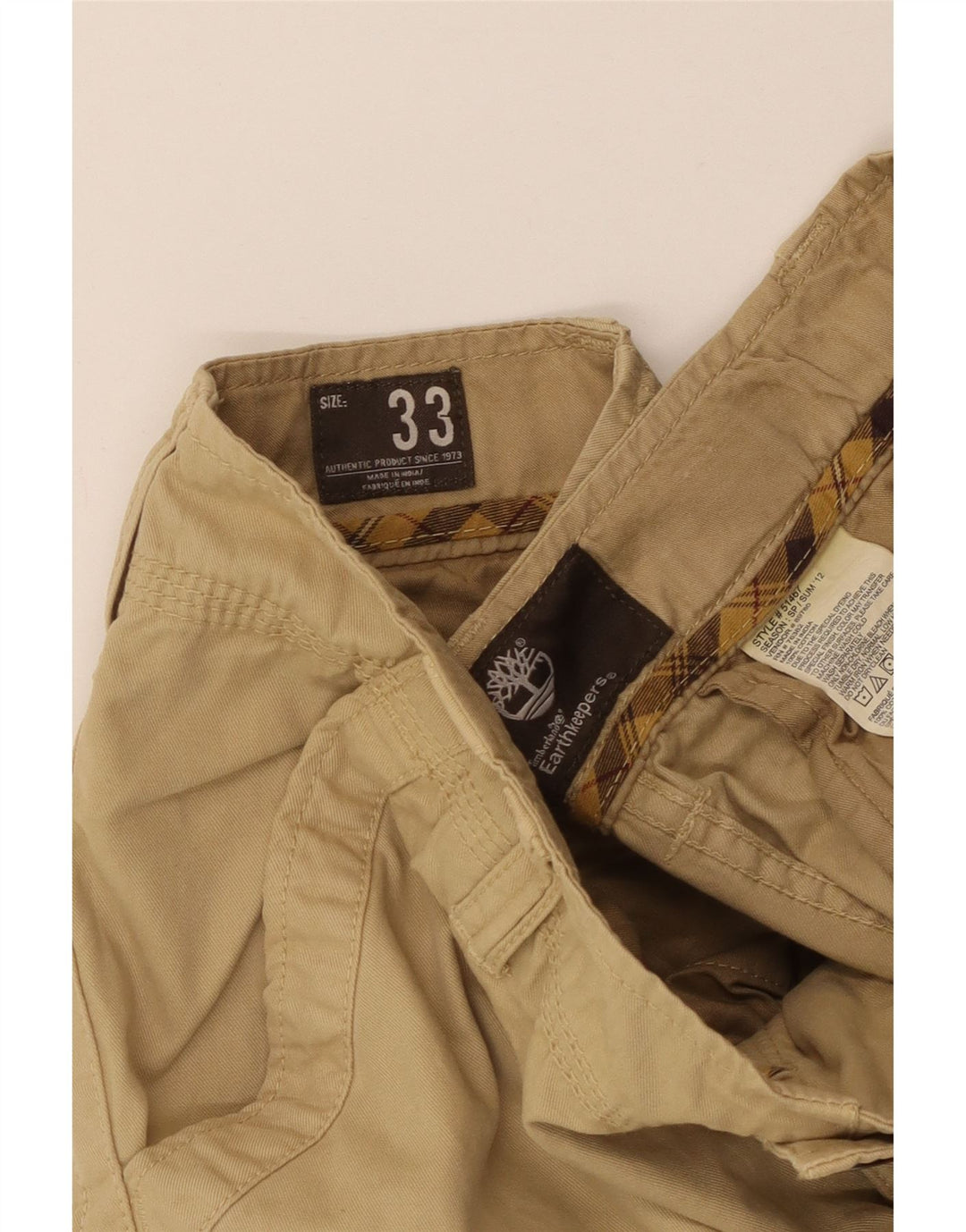 Timberland Herren Cargoshorts W33 Mittelbeige Baumwolle