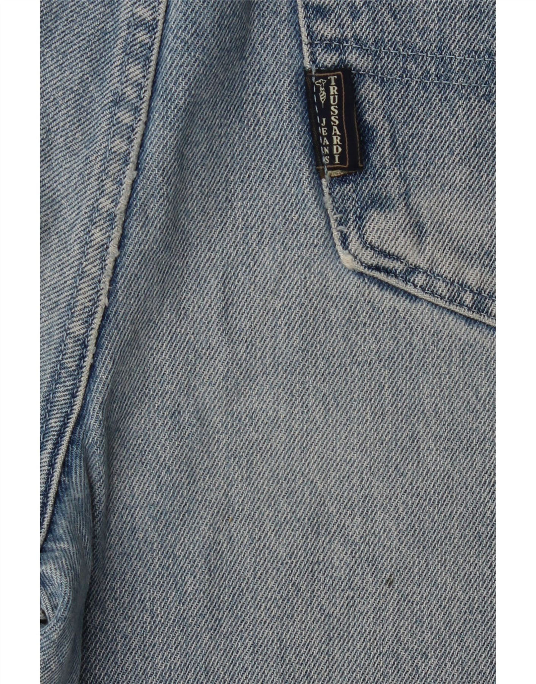 Trussardi Herren Straight Jeans W34 L29 Blaue Baumwolle