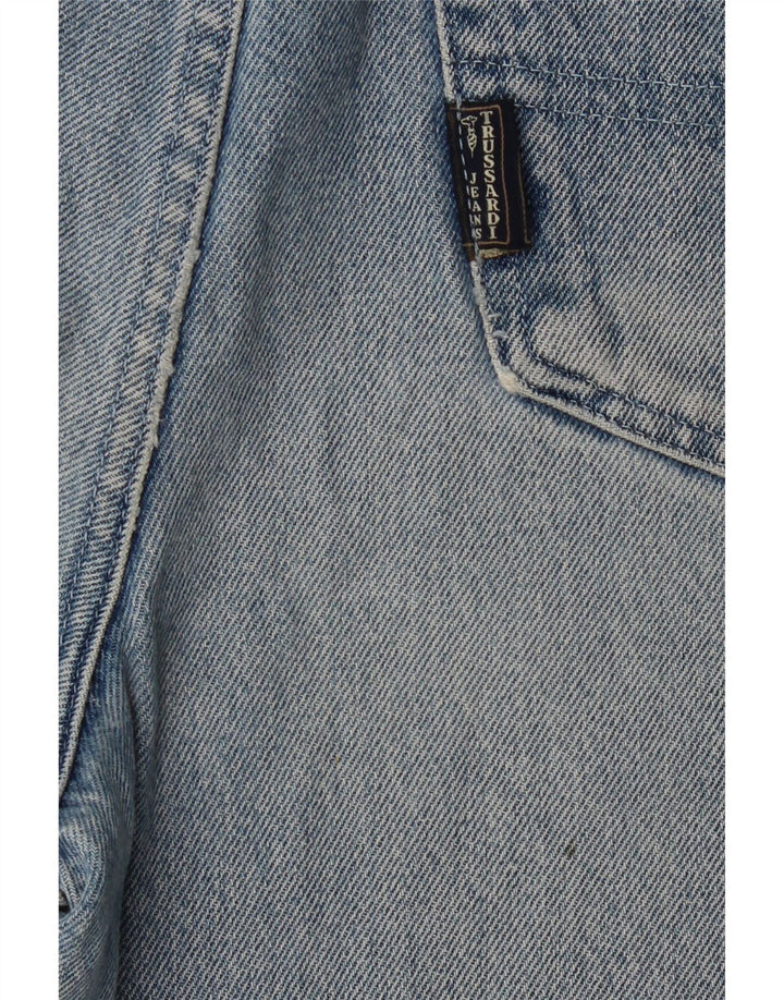 Trussardi Herren Straight Jeans W34 L29 Blaue Baumwolle
