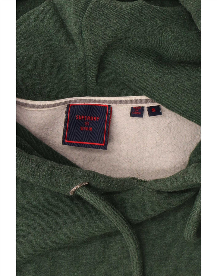Superdry Herren-Kapuzenpullover, Größe S, grüne Baumwolle