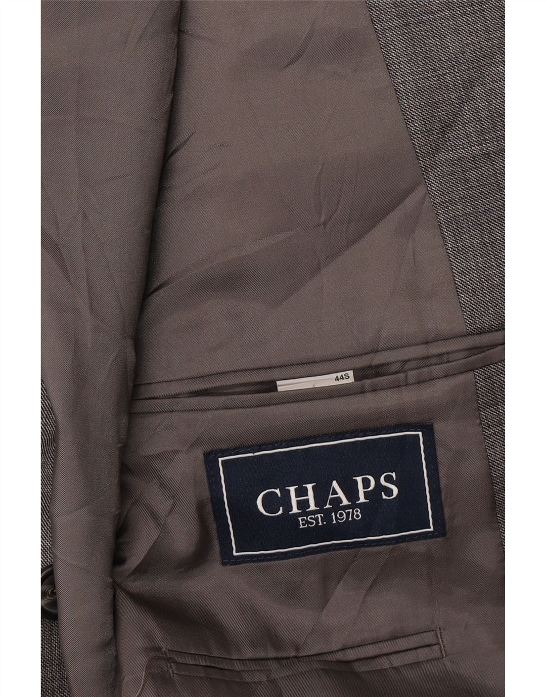 Chaps Herren-Blazer mit 2 Knöpfen, UK 44, 2XL, graue Wolle
