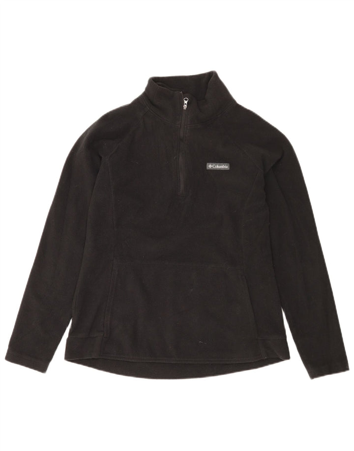 Columbia Damen-Fleecepullover mit Reißverschluss, UK 14, Größe L, Schwarz, Polyester