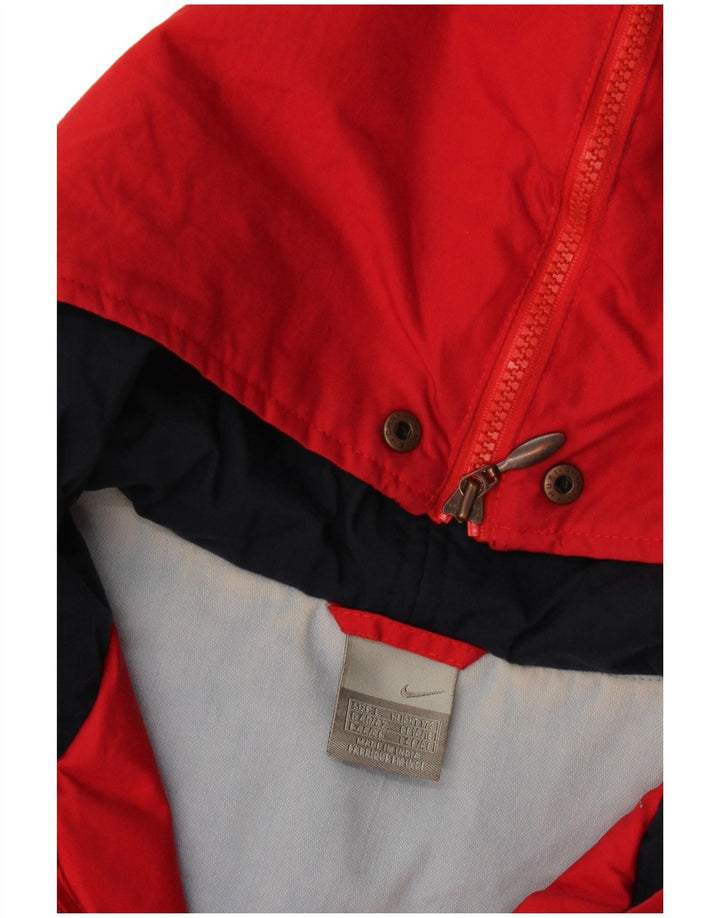 Nike Damen-Windbreaker-Jacke mit Kapuze, übergroß, UK, 14/16, Größe L, Rot