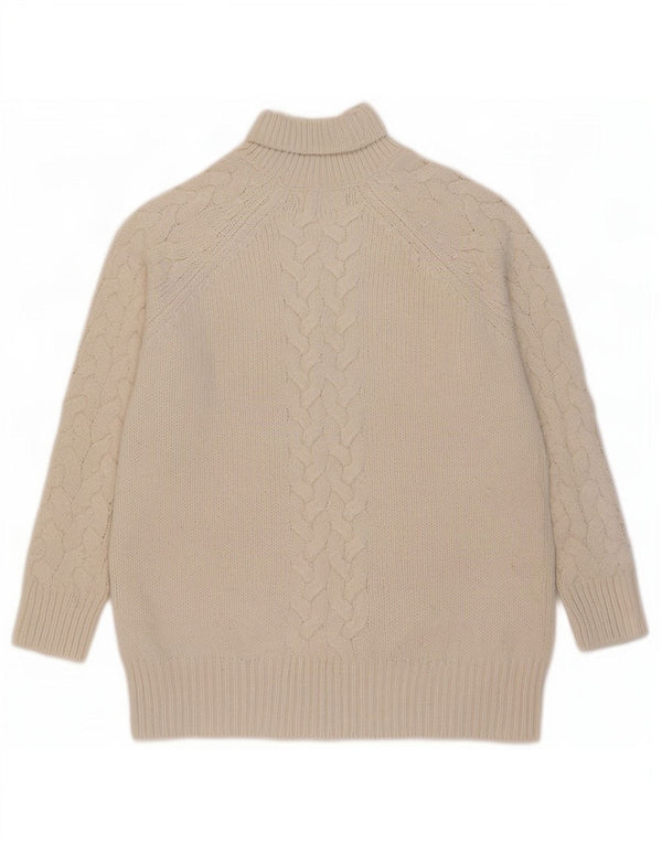 Marks & Spencer Damen-Pullover mit Rollkragen, Gr. 40, Beige, Acryl