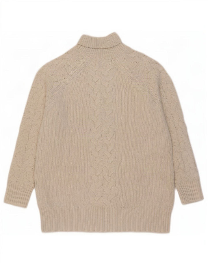 Marks & Spencer Damen-Pullover mit Rollkragen, Gr. 40, Beige, Acryl