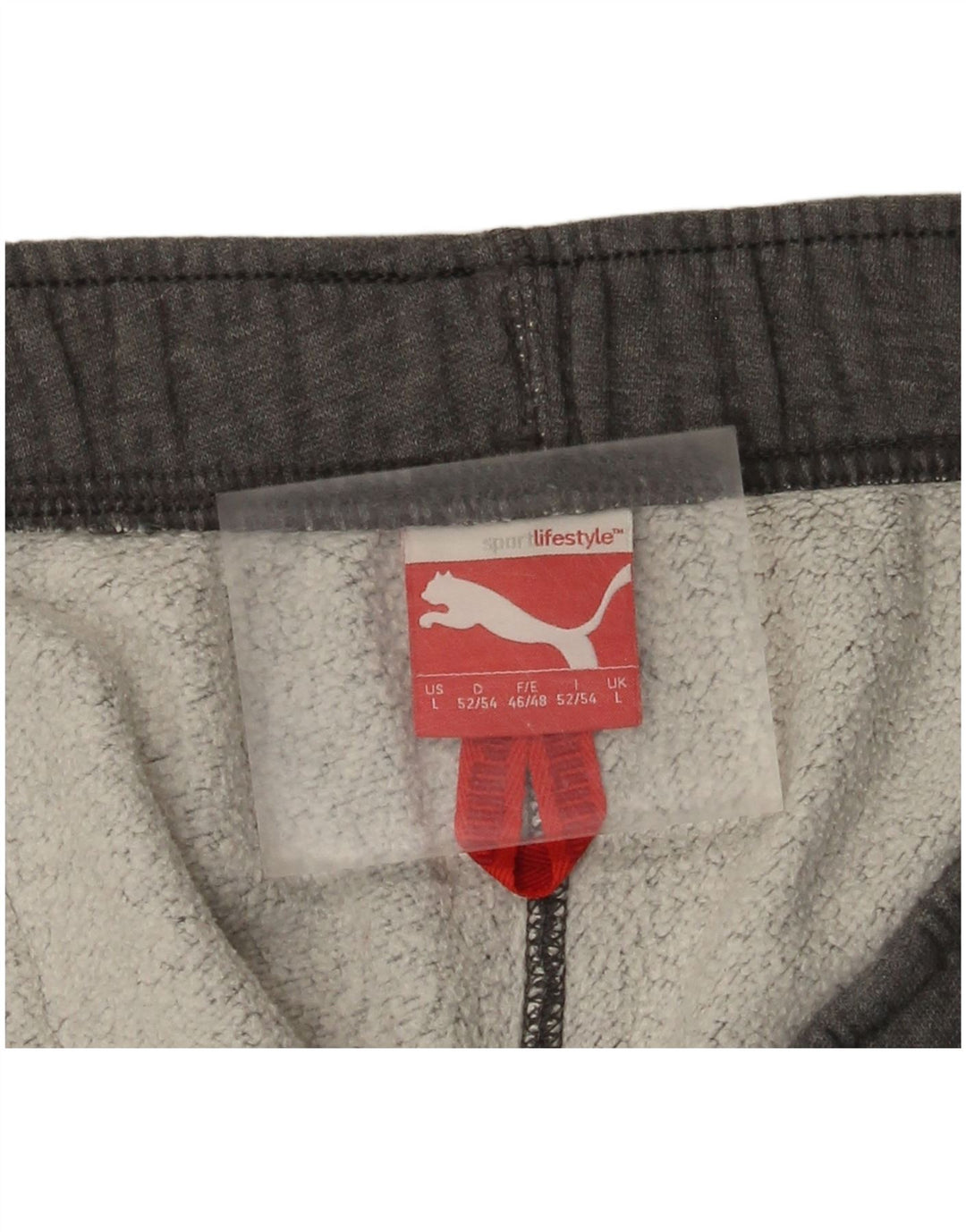 Puma Herren-Trainingshose mit Grafik, Größe L, Grau