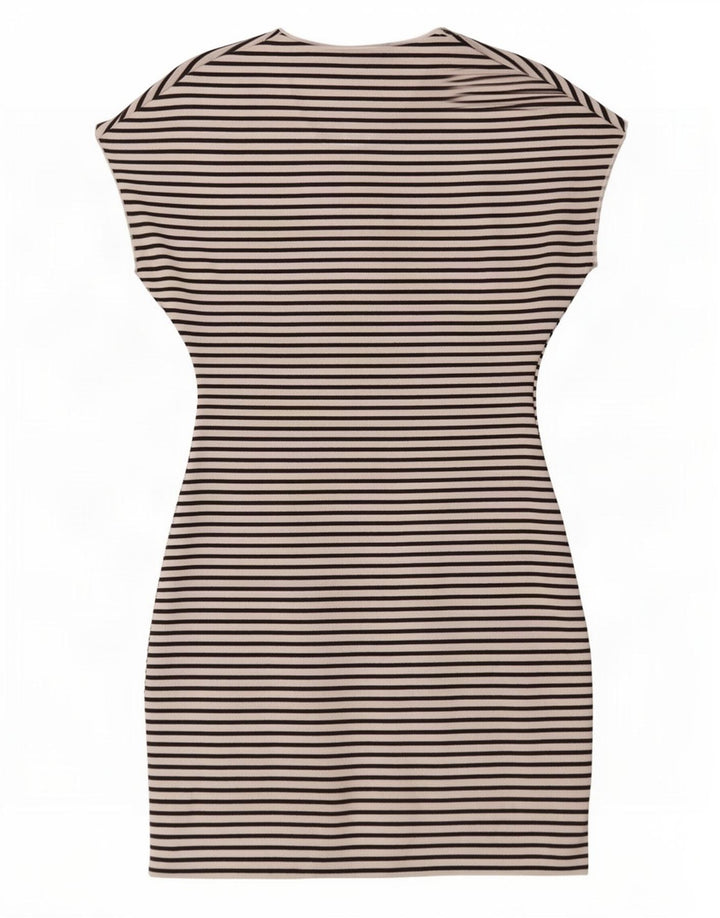Figurbetontes Damenkleid von Zara, Gr. 8, klein, weiß gestreift