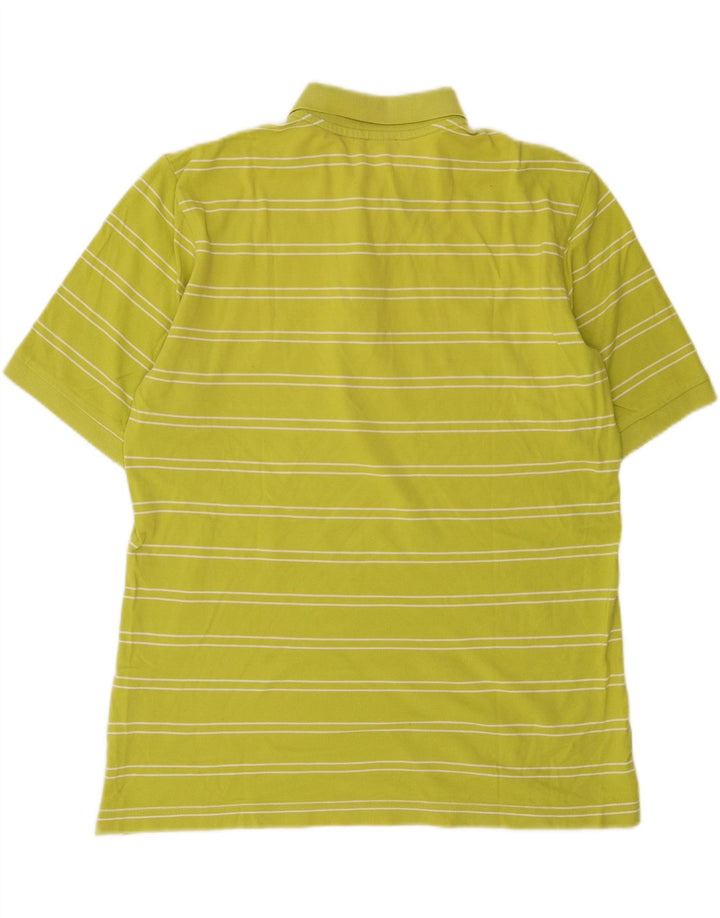 KAPPA Mens Polo Shirt Medium Green Striped Cotton Vintage Kappa and Second-Hand Kappa from Messina Hembry 