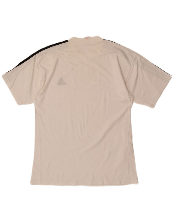 Adidas Herren T-Shirt Top UK 38/40 Mittelweiße Baumwolle