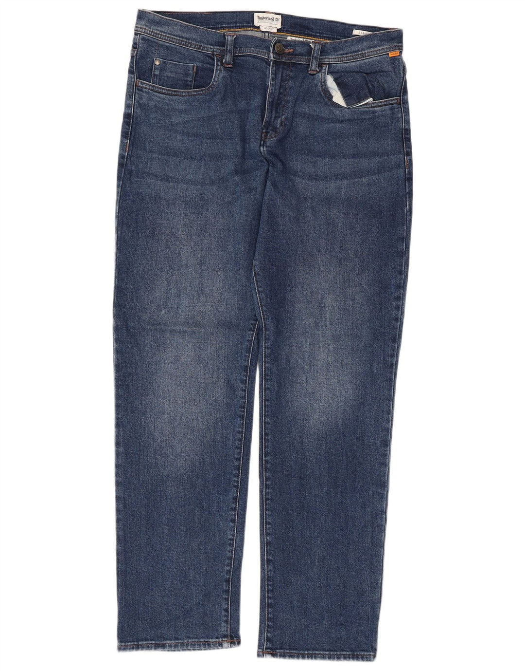 Timberland Herren Straight Jeans W34 L32 Blaue Baumwolle